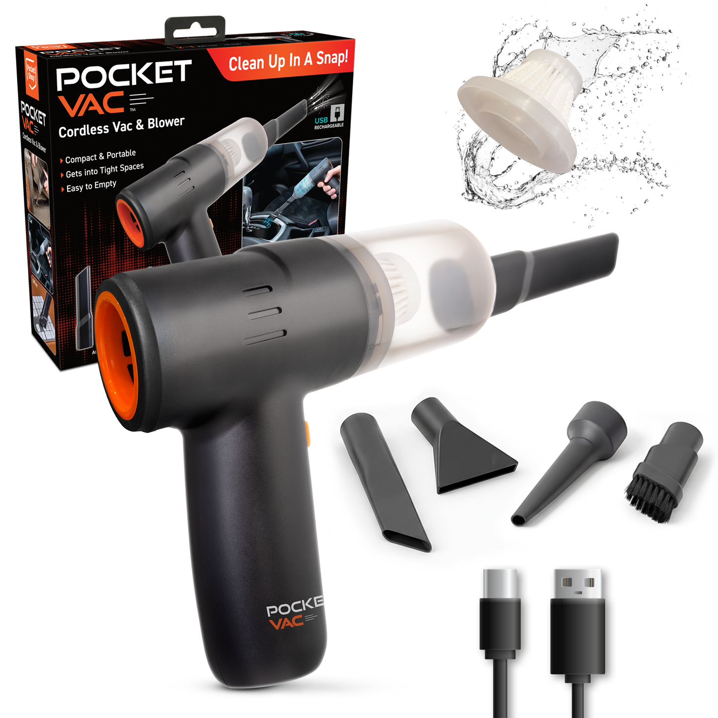 Pocket Vac Cordless Handheld Vacuum by Pocket Shop™