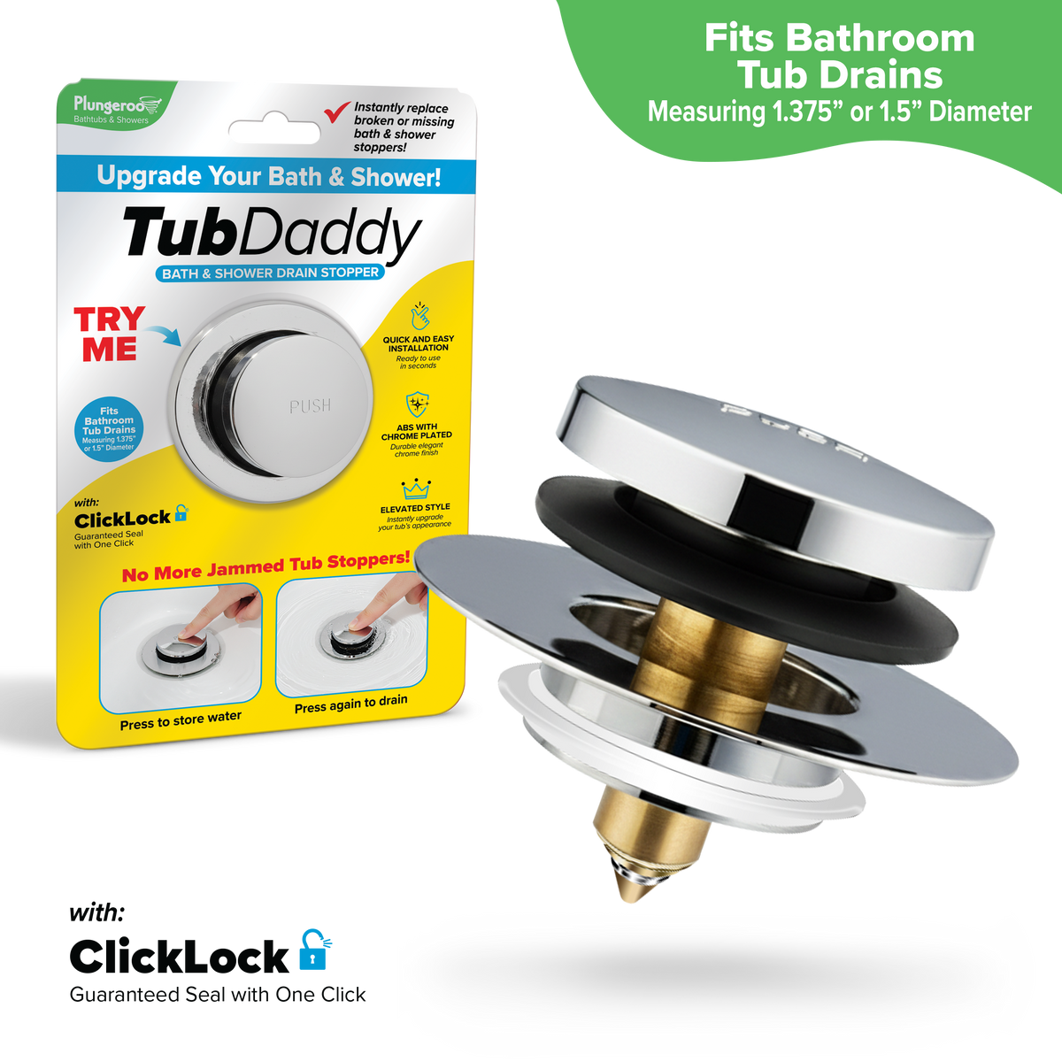 Tub Daddy Bath & Shower Drain Stopper