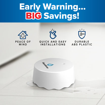 Leak Alarm™ Water Sensor – Smart Flood Detector for Home, Basement, Bathroom & Kitchen Safety