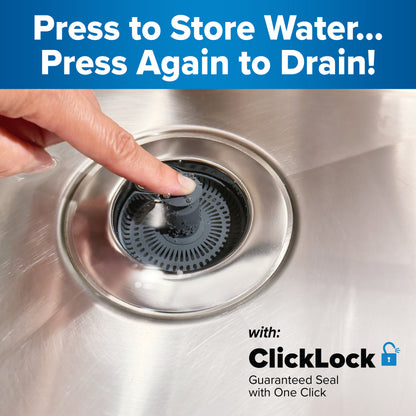 Drain Hero™ 3-in-1 Kitchen Sink Strainer, Stopper & Basket – Stainless Steel, Anti-Clog, Dishwasher Safe