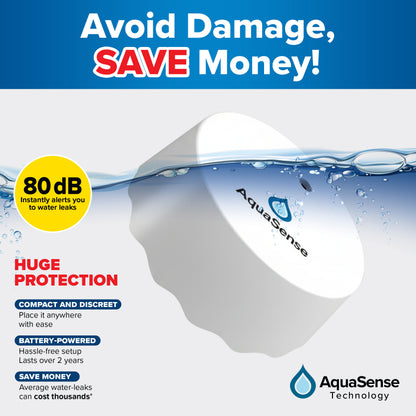 Leak Alarm™ Water Sensor – Smart Flood Detector for Home, Basement, Bathroom & Kitchen Safety