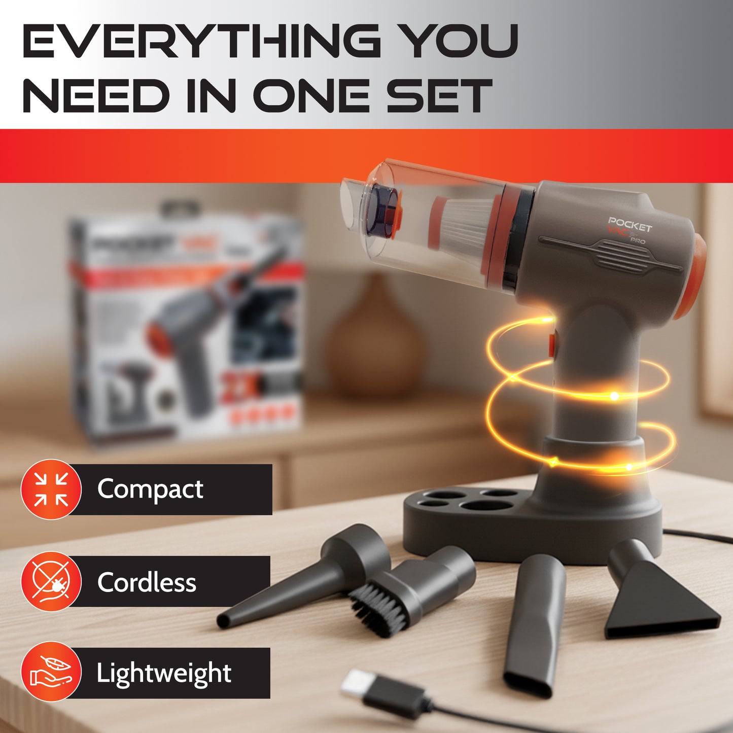 Pet Hair Solution Bundle | x1 Pocket Vac Pro + x1 Fur Shark