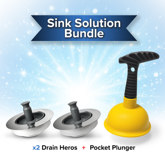 Sink Solution Bundle | Includes x2 Drain Hero's + x1 Pocket Plunger