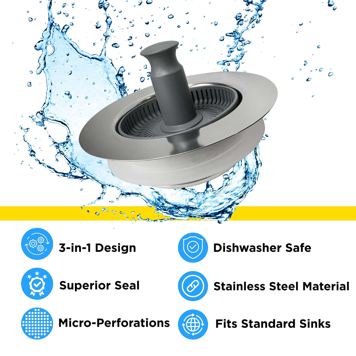 Total Sink Upgrade Bundle | x1 Kitchen Sink Caddy + x1 Drain Hero + x1 Mighty Mesh Pro