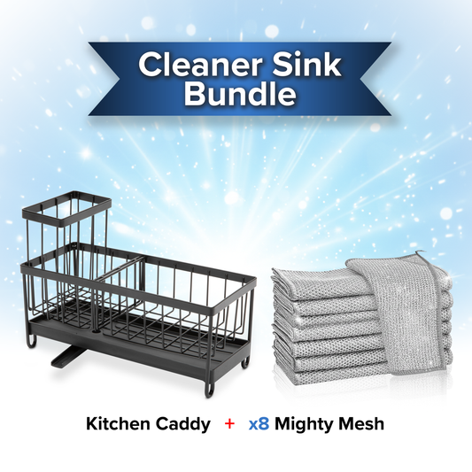 Cleaner Sink Bundle | Includes x1 Kitchen Sink Caddy + x1 Mighty Mesh Pro