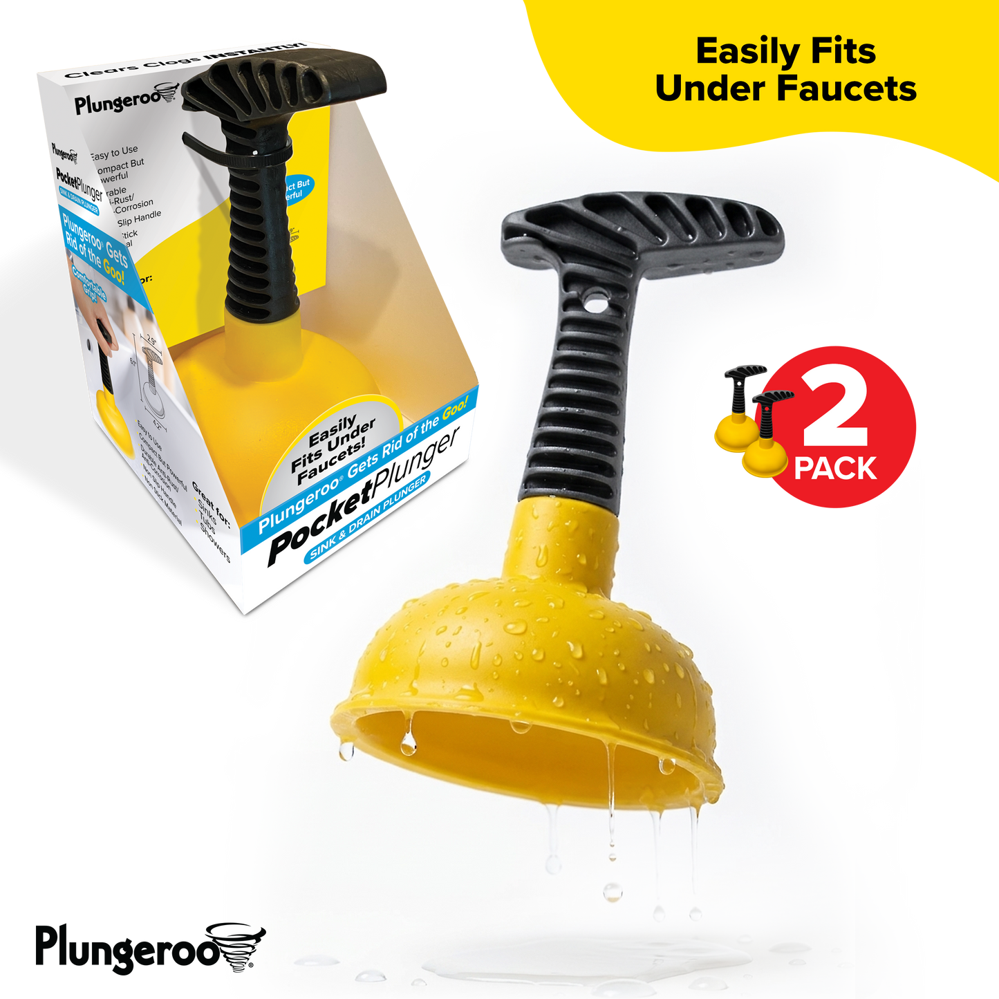 Pocket Plunger™ – Plungeroo Mini Portable Sink & Toilet Clog Remover